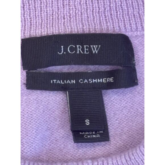 J Crew 100% Cashmere Lilac Light Purple Crew Neck Sweater Size S - Picture 4 of 5